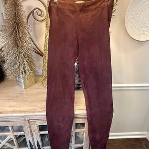 Vince Dark Brown 100% Leather Pants